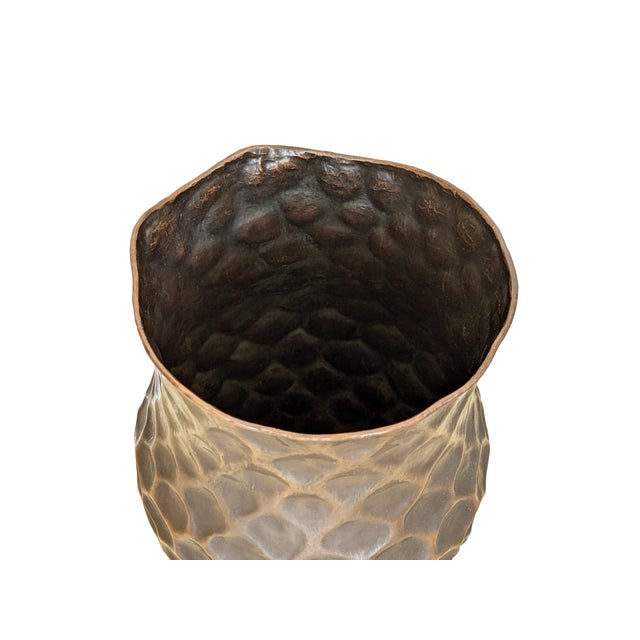 Italian Sculptural Copper Umbrella Stand from Attualità Casa Milano, 1950s, in Very Good conditions. Designed 1950 to 1959...