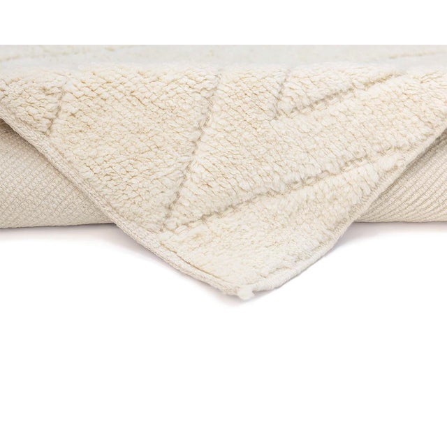 Textile Hand-Knotted Wool Rug by Azele Studio For Sale - Image 7 of 9