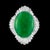 GIA Certified 23 Carat Jadeite Jade +4.5ct Diamond Cocktail Ring Platinum Estate For Sale - Image 14 of 18