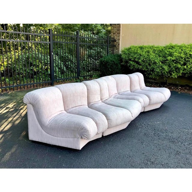 Preview Vintage Designer Modular Serpentine Sectional Sofa by Preview For Sale - Image 4 of 9