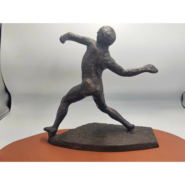 1960s Bronze Figure of Athlete by Gustav Janson, 1960s For Sale - Image 5 of 11