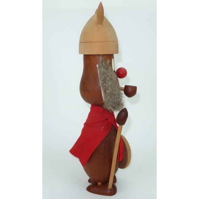 Large Mid 20th Century Danish Modern Teak Viking Figurine, 1960's For Sale - Image 9 of 12