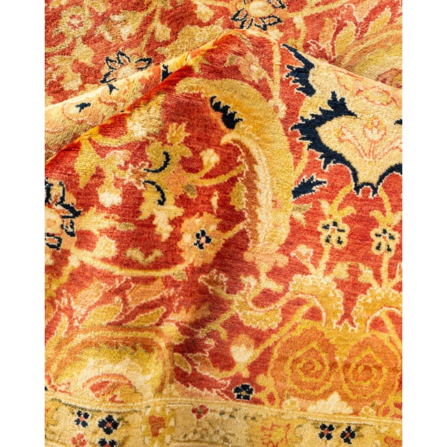 Textile Mogul, One-of-a-Kind Hand-Knotted Area Rug - Orange, 8' 2" x 10' 2" For Sale - Image 7 of 8