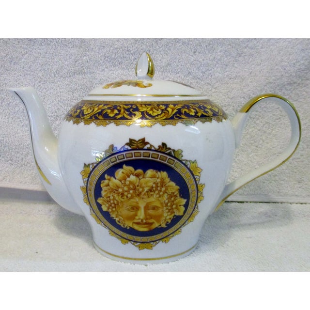 1980s T. Limoges France Depos Porcelain Bacchus Tea Pot For Sale - Image 10 of 10