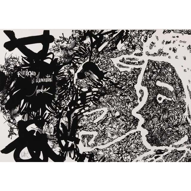 Raymond MORETTI (1931-2005) Rimbaud's Illuminations: Portrait of a Young Girl Original color silkscreen print Signed in...