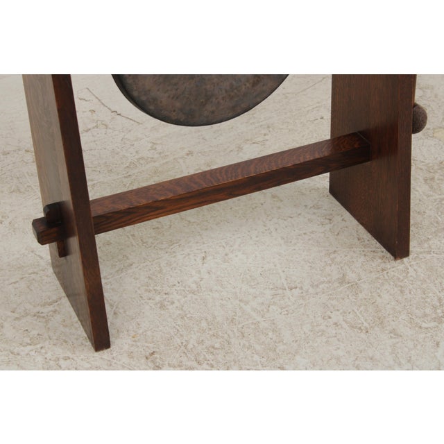 Stickley Mission Oak Arts & Crafts Gong For Sale - Image 10 of 18