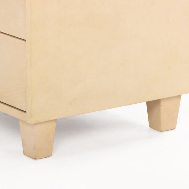 Mid-Century Parchment Covered Commode or Night Stand, C. 1960. For Sale - Image 4 of 7