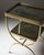 Brass French Art Deco Period Brass and Mirrored Curule Table, Circa 1940 For Sale - Image 8 of 9