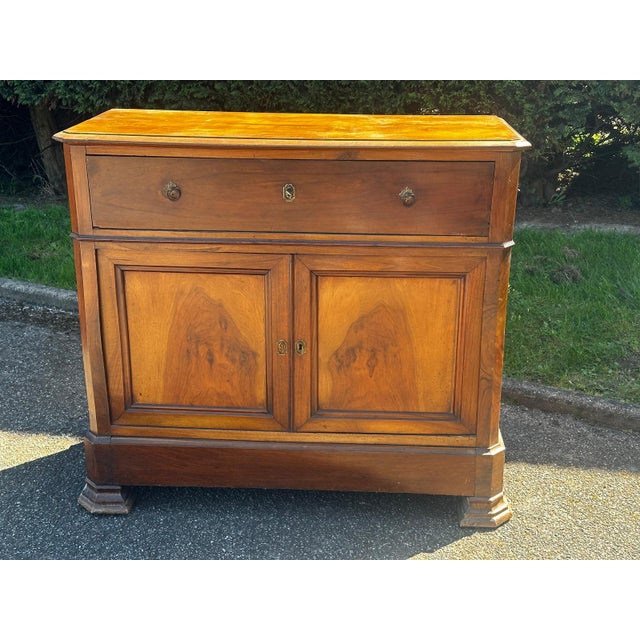 Antique Louis-Philippe Drop-Front Secretaire Desk in Walnut, 1800s For Sale - Image 3 of 18