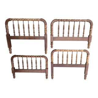 Early 20th Century Jenny Lind Twin Sized Headboards and Footboards - Set of 4 For Sale