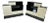Pair of Stepped Art Deco Stands Lacquered in Ebony and Ivory For Sale