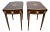 1980 Stickley English Sheraton Style Mahogany Drop-Leaf Pembroke Side End Tables For Sale