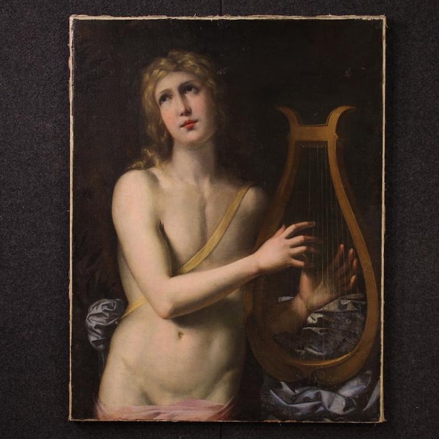 Apollo Playing the Lyre, Nude, 1680, Oil on Canvas For Sale - Image 14 of 14