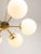 Vintage Italian Six-Arm Sputnik Chandelier with Opaline Shades For Sale - Image 9 of 18