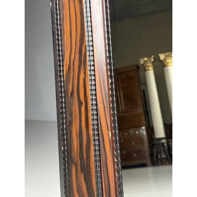 Vintage Mirror in Ribbed Frame For Sale - Image 8 of 10