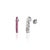 Metal Natural Ruby Gemstone Bar Stud Earrings in 925 Silver- A Pair For Sale - Image 7 of 12