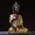 This is a striking vintage Chinese bronze figure of Amitabha Buddha, adorned with vibrant cloisonné enamel robes. The...