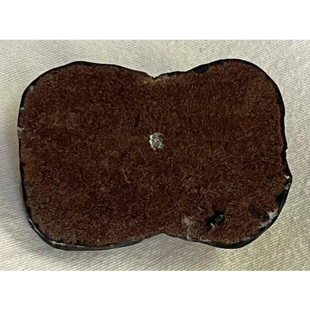 Vintage Signed Japanese Okimono Style Bronze Chin Dog Miniature Sculpture For Sale - Image 10 of 12