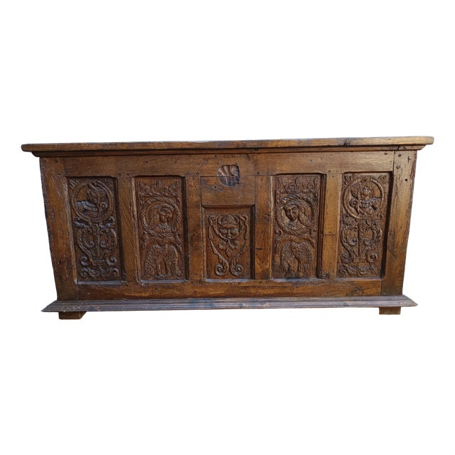 High Chest in Oak For Sale