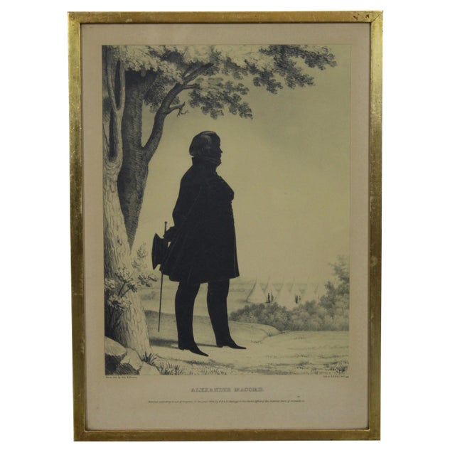 "Two antique lithograph silhouettes of John Forsyth and Alexander Macomb taken from life by William Henry Brown and...