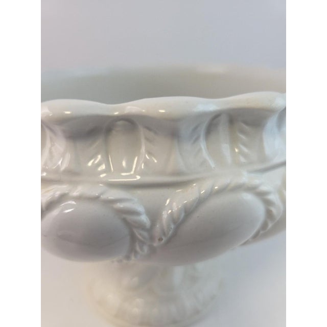 Mid 20th Century Italian Blanc De Chine Pedestal Planter / Fruit Bowl For Sale - Image 10 of 12
