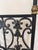 Forged Iron Canopy Queen Four Poster Bed With Scrollwork and Brass Finials For Sale - Image 9 of 10