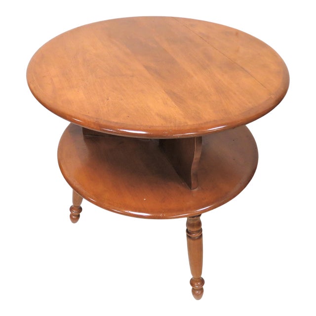 Ethan Allen Early American Round End Table Chairish