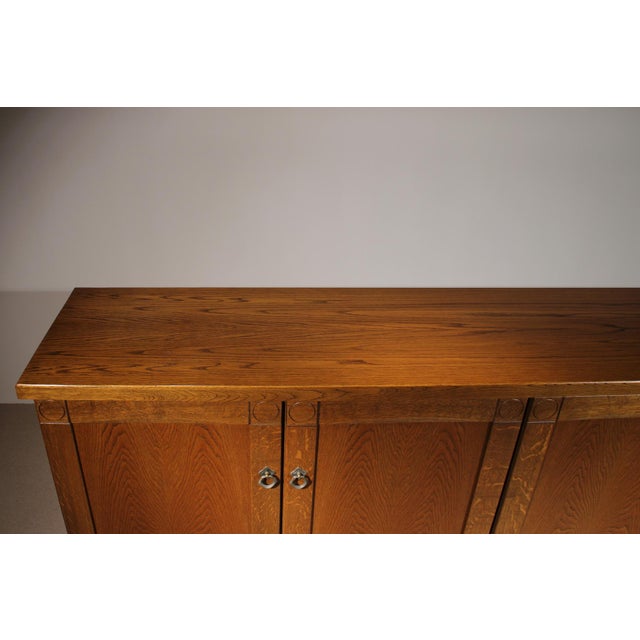 Brutalist Oak Sideboard, Belgium, 1970s For Sale - Image 11 of 18