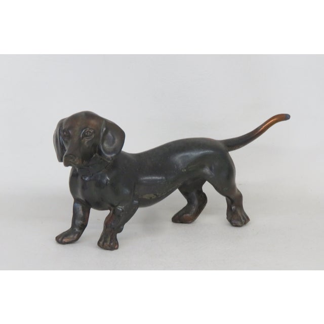 Buxtehude Dachshund Metal Dog Standing Figurine 4703b For Sale - Image 4 of 11
