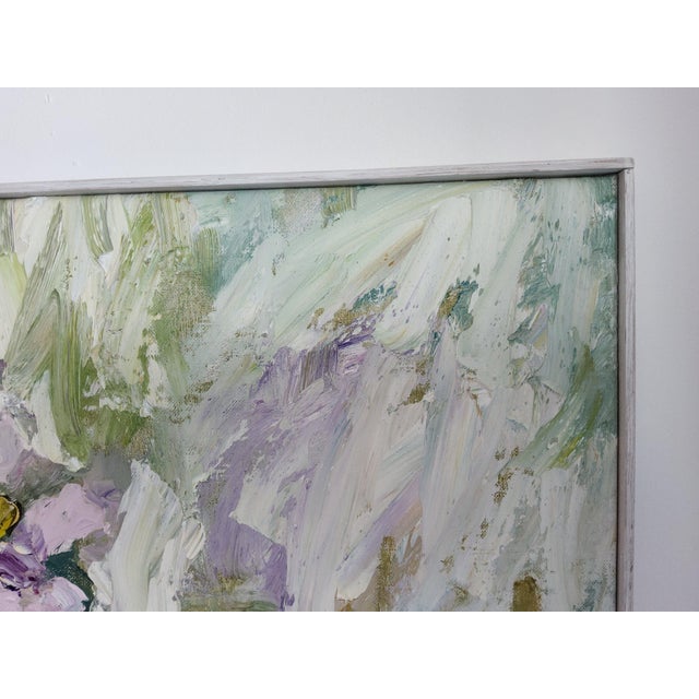 Floral Abstract Impressionist Swedish Painting by Bente Bjerregaard For Sale - Image 9 of 17