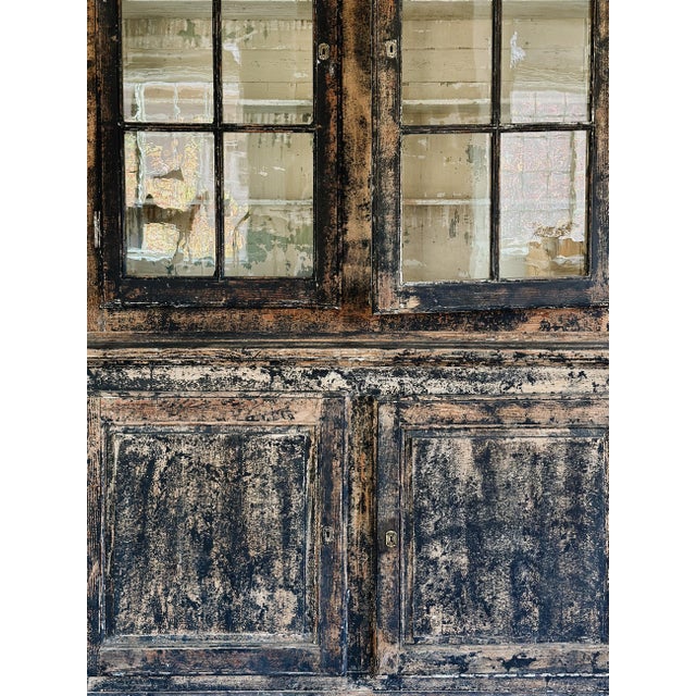 Antique Black Painted French Hutch For Sale - Image 11 of 14