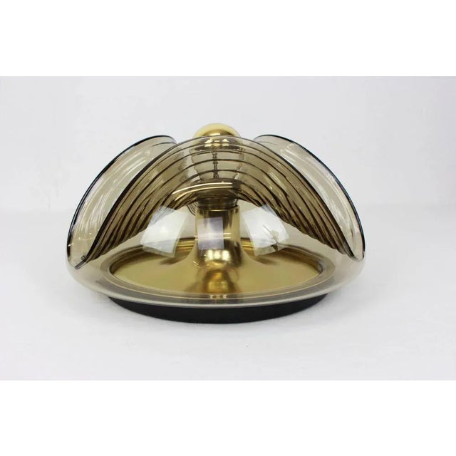 Large Wall Sconce Flush Mount by Koch & Lowy for Peill & Putzler, Germany For Sale - Image 6 of 8