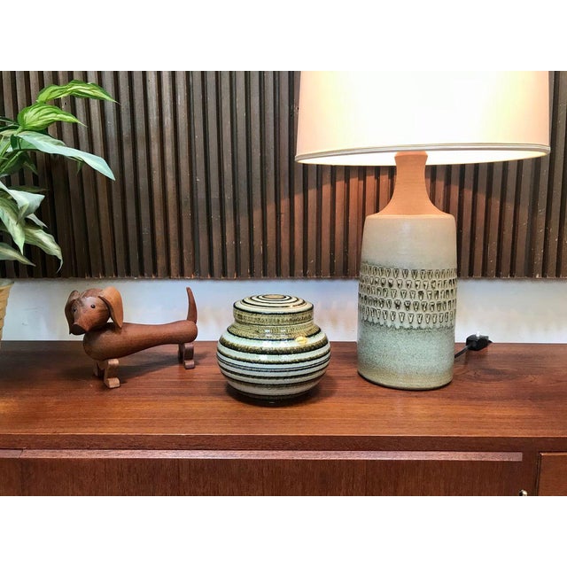Mid-Century Modern Ceramic Art Pot with Lid from Søholm Stoneware, 1960s For Sale - Image 3 of 11
