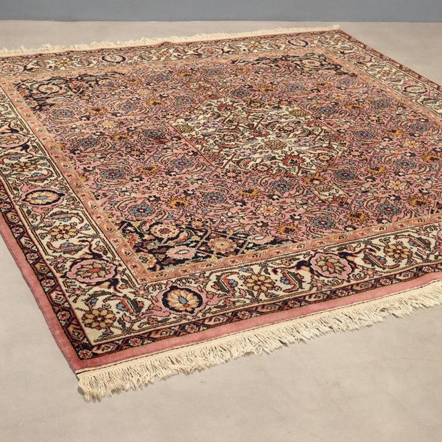 Red Tabriz Rug in Cotton and Wool For Sale - Image 8 of 8