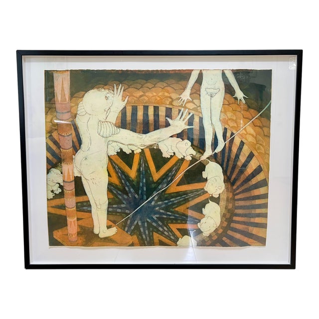 High Wire Desire Signed Ap Aquatint Etching by Dan M. Allison, 1978 For Sale