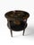 Vintage Chinoiserie Black Lacquer Round Two-Tier Side Table With Glass Top For Sale - Image 10 of 10