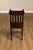 Mission Style Antique Oak Rabbit Ear Side Chair With Leather Seat For Sale - Image 14 of 18