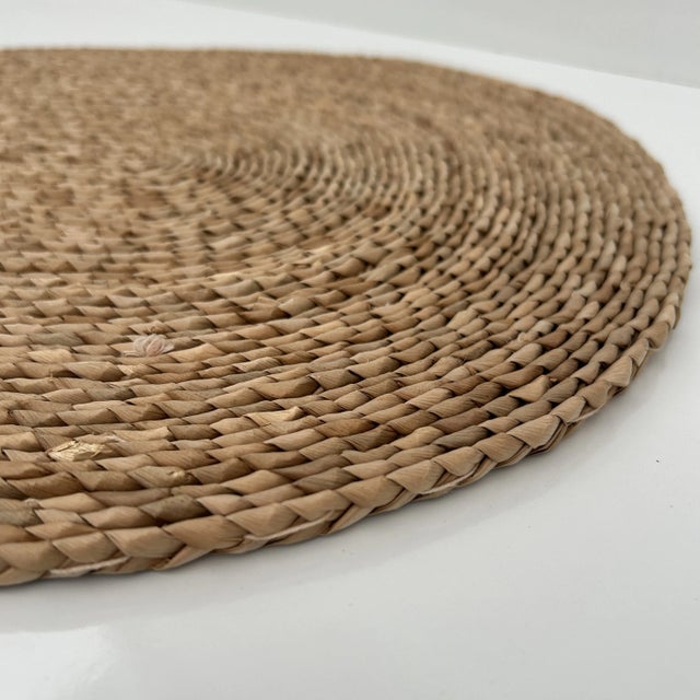 Wood Vintage Woven Hogla Reed Table Mats- Set of 11 For Sale - Image 7 of 7