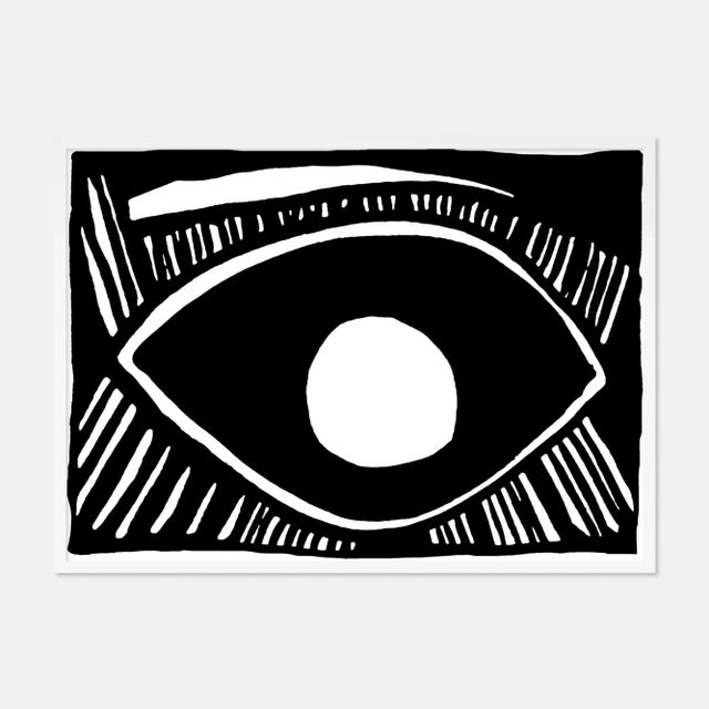 Kate Roebuck Eyeball by Kate Roebuck in White Framed Paper, Medium Art Print For Sale - Image 4 of 4