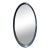 Modern Slate Gray Oval Wall Mirror For Sale