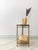 Metal Vintage Hollywood Regency Side Table in Gold and Smoked Glass, 1970s For Sale - Image 7 of 8