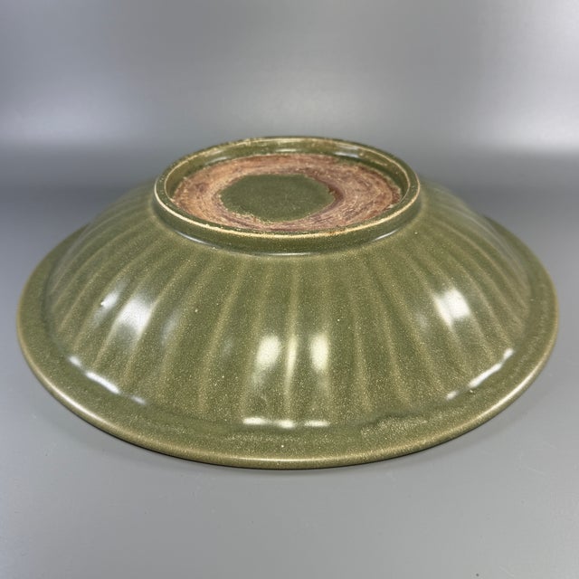 Antique Chinese Celadon Relief Dragon Charger Plate, Collectible Antique For Sale - Image 4 of 5