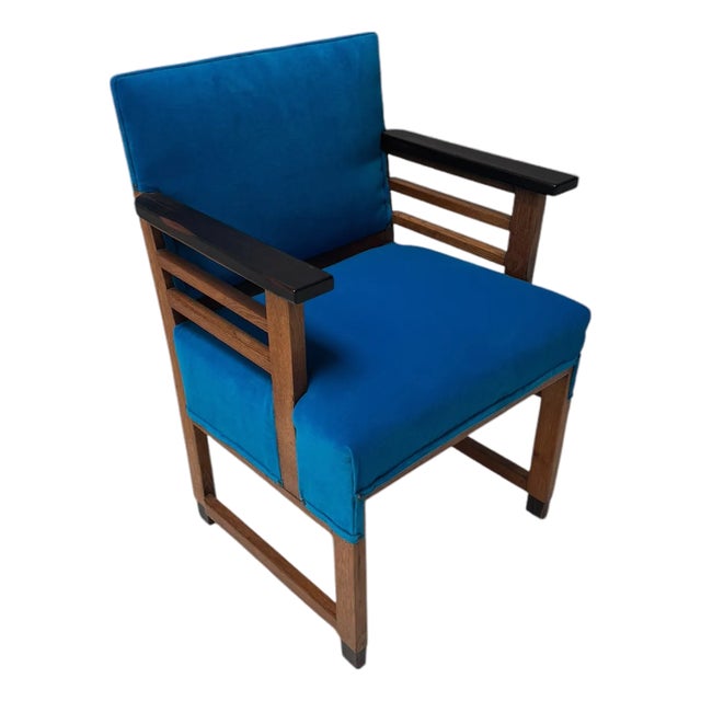 Art Deco Lounge Chair by T Woonhuys, 1920s For Sale