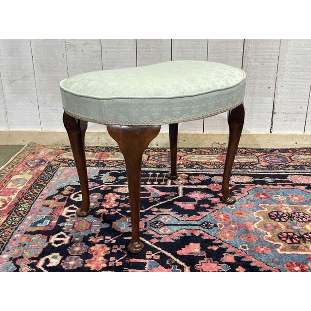 Chippendale English Dressing Stool in Beech Wood, 1950s For Sale - Image 4 of 8