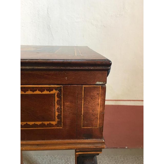 Early 19th Century Regency Walnut Inlaid Side Table, Italy For Sale - Image 9 of 17