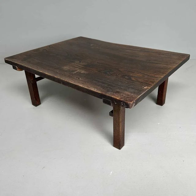 1920s Taishō Period Minimalist Low Wooden Table, Japan, 1920s For Sale - Image 5 of 12