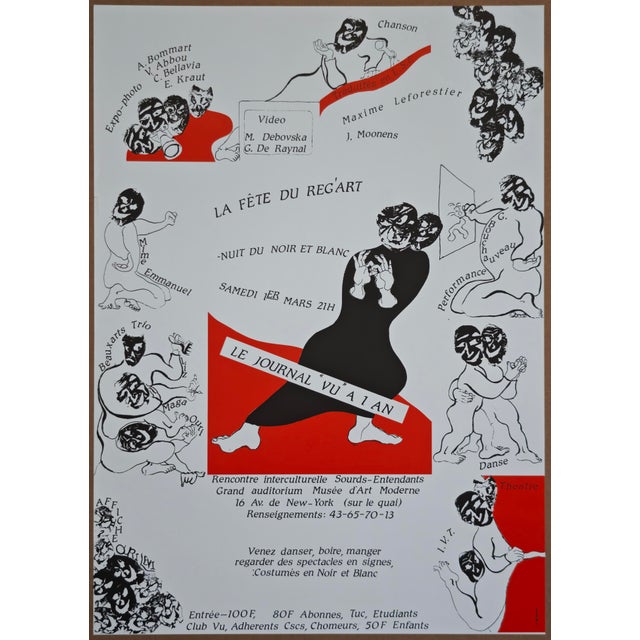 Original La Fête du Reg'art Poster, 1986 For Sale - Image 6 of 6
