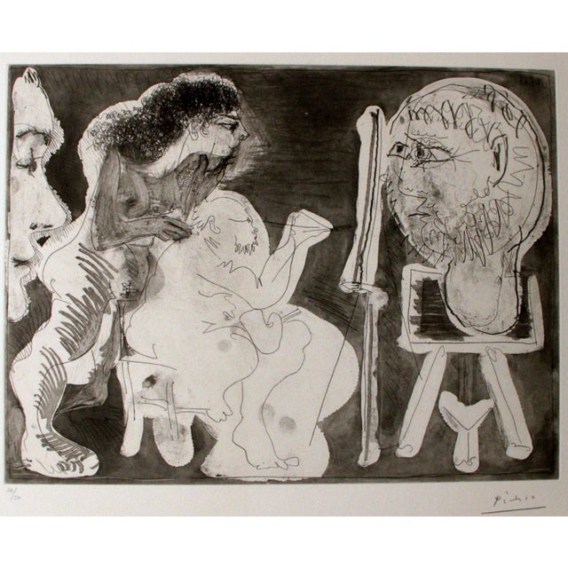 Modern Georges Braque, Le Modèle et son Peintre, Etching, 1963 For Sale - Image 3 of 3