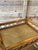 Vintage Refinished Coastal Rattan Two-Tier Bar Cart With Bottle Holders on Casters For Sale - Image 11 of 12