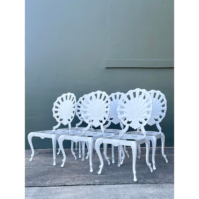 Vintage Regency Cast Aluminum Grotto Chairs - Set of 6 For Sale - Image 9 of 10